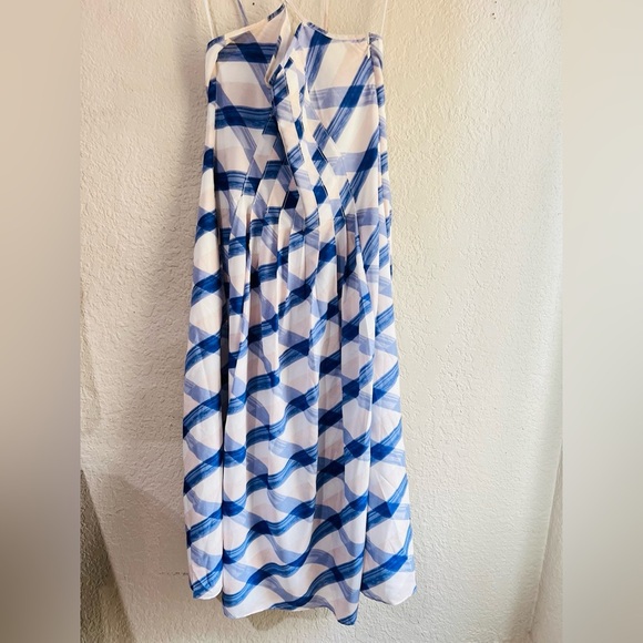 Banana Republic Plaid A-Line Slip Pleated Dress size 2 - Picture 13 of 15